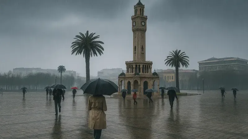 İzmir hafta sonuna sağanakla giriyor