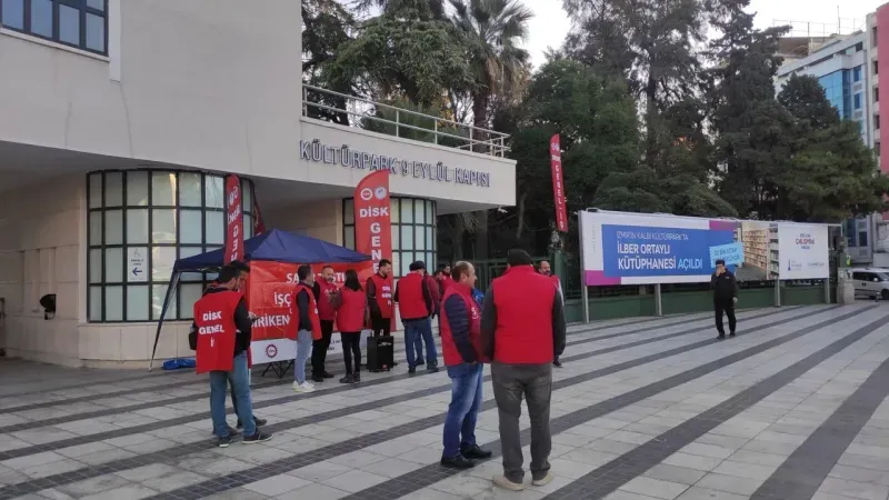 İZENERJİ, İZELMAN ve İZFAŞ çalışanlarından çadırlı protesto
