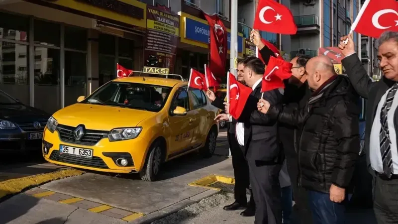 İzmir taksicilerinden güçlü mesaj: 