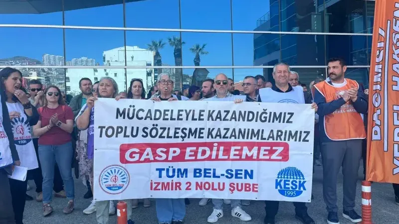 Bayraklı Belediyesi’nde TİS çıkmazı: Memurlar hak gaspına karşı iş bıraktı!
